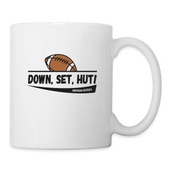 American Football - Down, Set, Hut! - Tasse - Weiß - Rechts