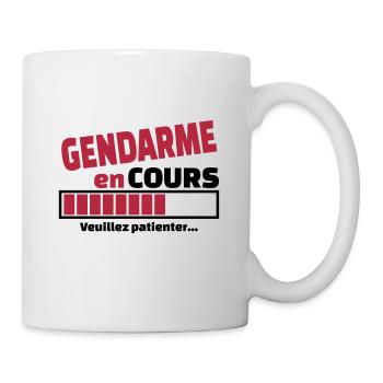 gendarme en cours - Mug blanc - blanc - Droite