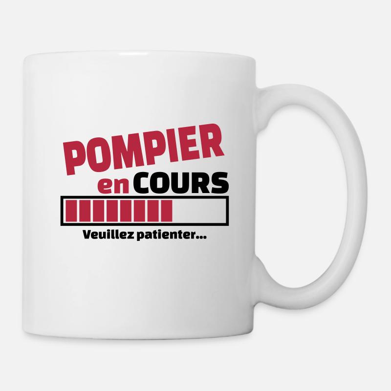 pompier en cours - Mug blanc - blanc