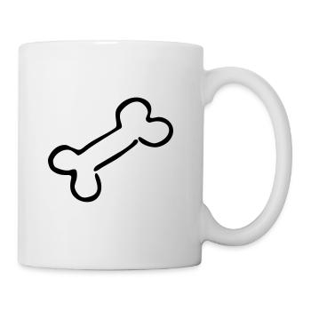 Knochen Hundeknochen Arzt Tierarzt Geschenk - Tasse - Weiß - Rechts