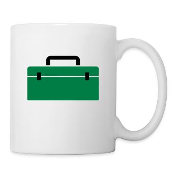 Boîte à outils ou boîte d'attirail - un cadeau - Mug blanc - blanc - Droite