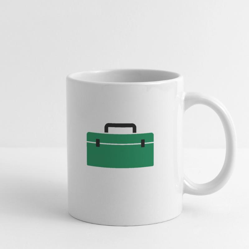 Werkzeugkiste oder Angelkoffer - Geschenk Tasse