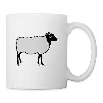 Schaf Schafe Heidschnucke Lamm Schäfer Lämmer - Tasse - Weiß - Rechts