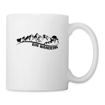 bin wandern - Tasse - Weiß - Rechts