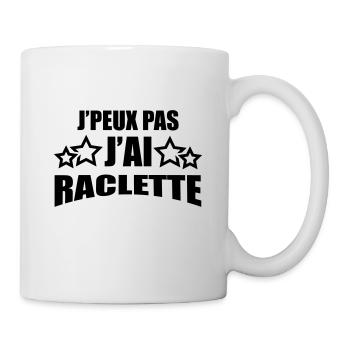 j'peux pas j'ai raclette - Mug blanc - blanc - Droite