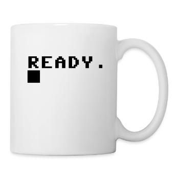 C64 Ready Nerd Computer Retro Gift Idea - Mug - white - Right