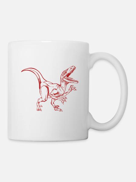 Velociraptor - Tasse - Weiß