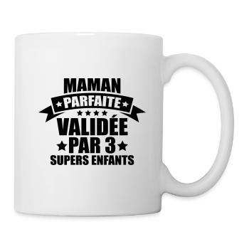 perfekte Mutter von 3 super Kindern bestätigt - Tasse - Weiß - Rechts