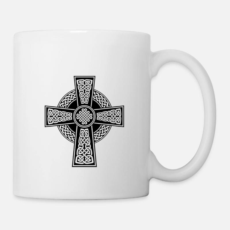 Croix symbole celtique cadeau religion - Mug blanc - blanc