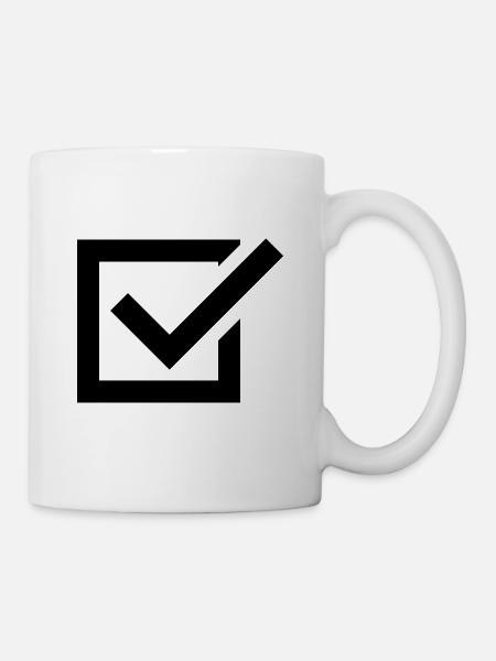 ja nein ankreuzen - Tasse - Weiß