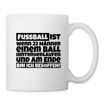 Bier Trinker Alkohol lustig Spruch Geschenk Idee - Tasse - Weiß - Rechts