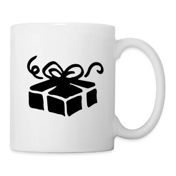 Schachtel Geschenk / gift box - present - Tasse - Weiß - Rechts