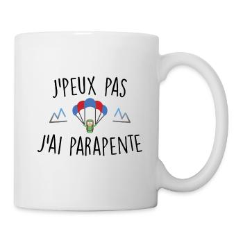 J'peux pas j'ai parapente - Mug blanc - blanc - Droite