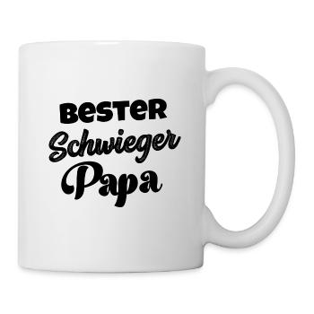 Bester Schwiegerpapa Schwiegervater in spe Heirat - Tasse - Weiß - Rechts