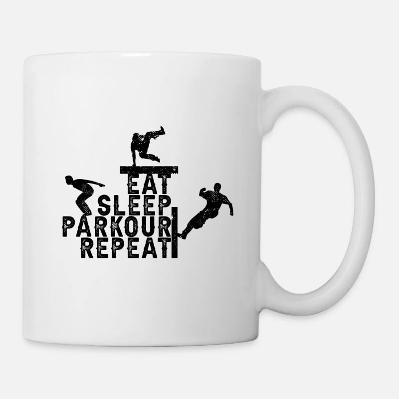 Parkour-Zyklus - Tasse - Weiß