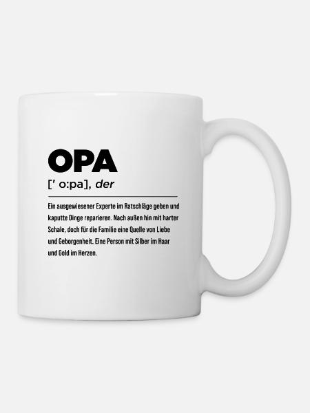 Großvater Opa Definition Ein Ausgewiesener Experte - Tasse - Weiß