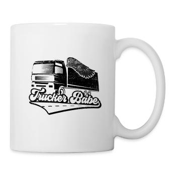 Truckerin Trucker Babe LKW Truck Fahrerin - Tasse - Weiß - Rechts