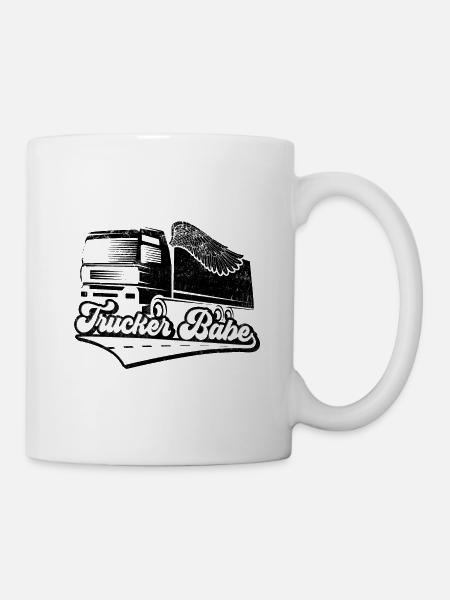 Truckerin Trucker Babe LKW Truck Fahrerin - Tasse - Weiß