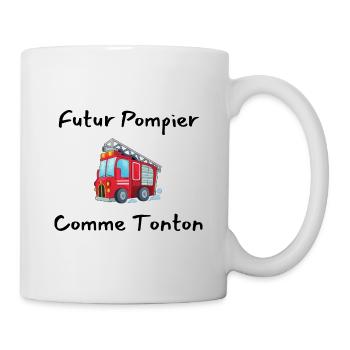 Cadeau Naissance Futur Pompier Bebe - Mug blanc - blanc - Droite