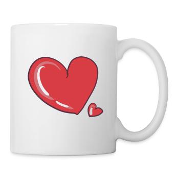 herzen herz - Tasse - Weiß - Rechts