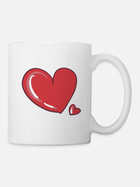 hearts heart - Mug - white