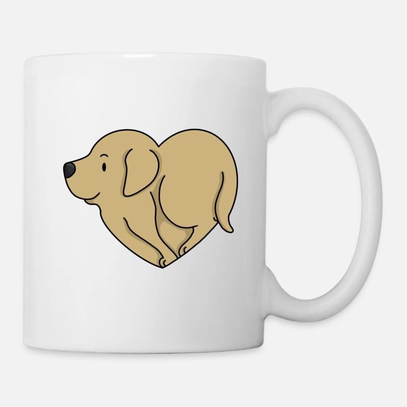Liebe Golden Retriever - Tasse - Weiß
