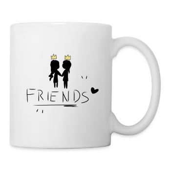 freunde freundschaft kroen königinnen symbol - Tasse - Weiß - Rechts