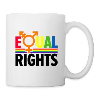 Equal Rights Gay Pride Rainbow Bisexual Love Lgbtq - Tasse - Weiß - Rechts