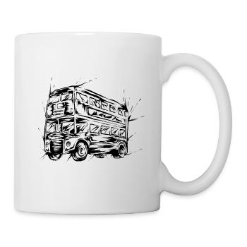 Bus London - Tasse - Weiß - Rechts
