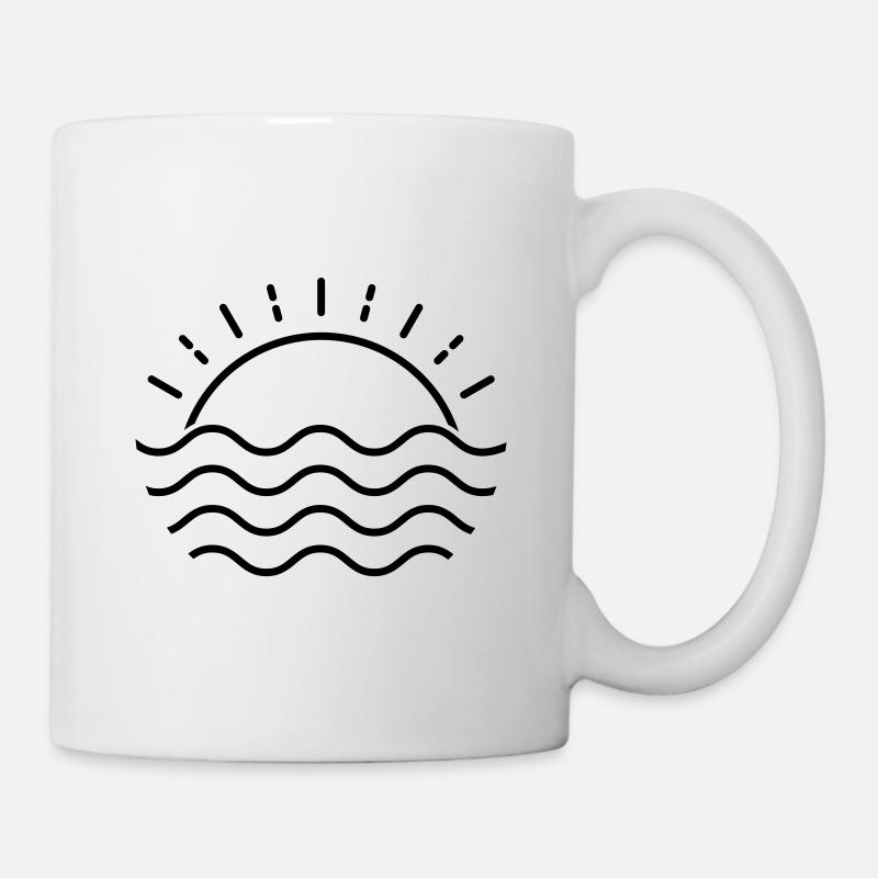 Sommer Sonnenuntergang Meer - Tasse - Weiß