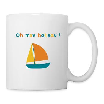 oh mon bateau collection - Mug blanc - blanc - Droite