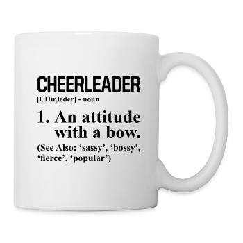 Cheerleader Noun Defintion Cheerleading Cheerdance - Tasse - Weiß - Rechts