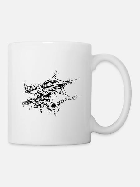 Drache - Tasse - Weiß