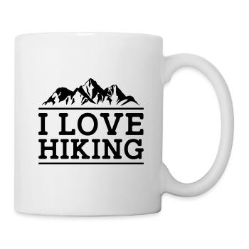 I Love Hiking Graphic Trekking Outdoor Mountaineer - Tasse - Weiß - Rechts