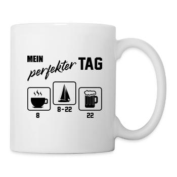 Mein Perfekter Tag Sailing Captain Ship Sea Skippe - Tasse - Weiß - Rechts