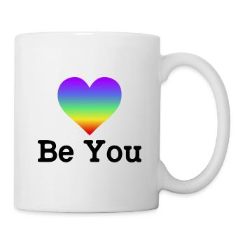 Be You Gay Pride Lgbtq Rainbow Transgender Bisexua - Tasse - Weiß - Rechts