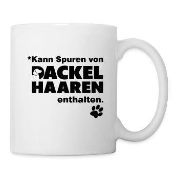 Kann Spuren von Dackelhaaren enthalten - Tasse - Weiß - Rechts