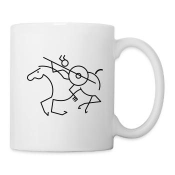 Cavalier fuyant - Mug blanc - blanc - Droite