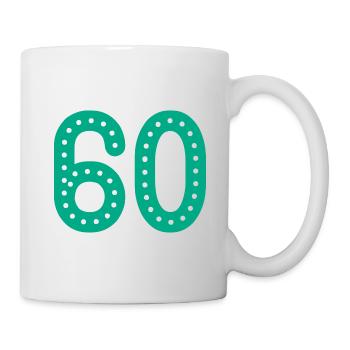 60 YEARS. 60th ANNIVERSARY. ANNIVERSARY 60 YEARS. 60 - Mug - white - Right
