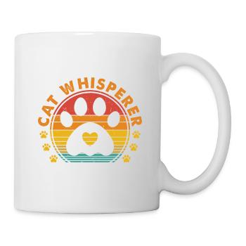 Cat Whisperer Retro Graphic Cat Owner Cat Lover Pe - Tasse - Weiß - Rechts