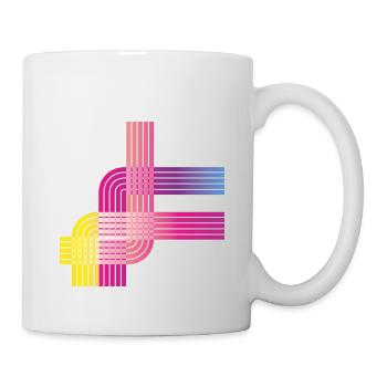 Farbkleckse Kleckse Farbspritzer Maler Geschenk - Tasse - Weiß - Rechts