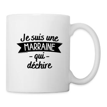 Marraine qui déchire - Mug blanc - blanc - Droite