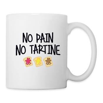 No pain no tartine - Mug blanc - blanc - Droite