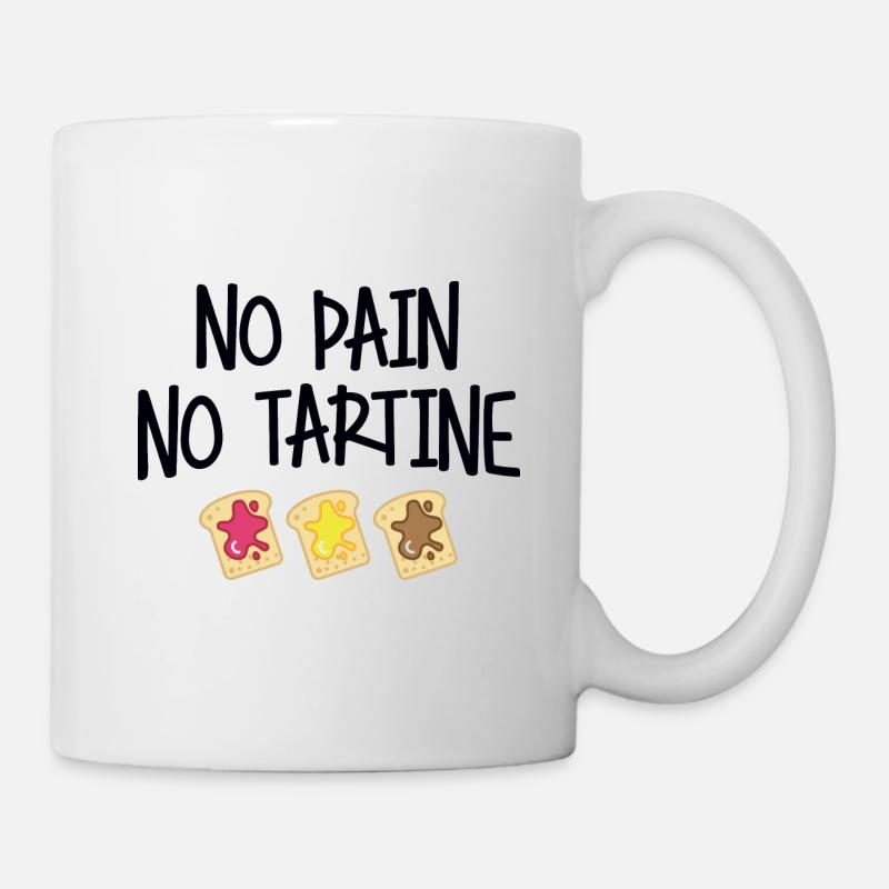 No pain no tartine - Mug blanc - blanc