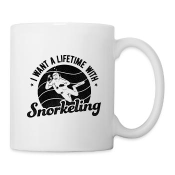I Want A Lifetime With Snorkeling Scuba Diver Snor - Tasse - Weiß - Rechts