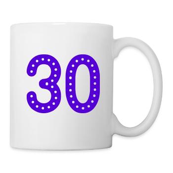 30 ANS. 30e ANNIVERSAIRE. ANNIVERSAIRE 30 ANS. AN - Mug blanc - blanc - Droite