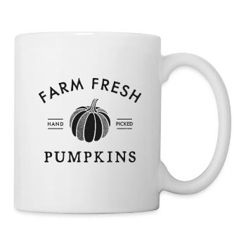 Pumpkins Kürbisse Farm Fresh Pumpkins - Tasse - Weiß - Rechts