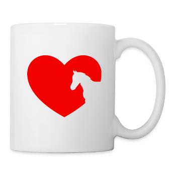 Heart Horse Graphic Horse Lover Equestrian Rider H - Tasse - Weiß - Rechts