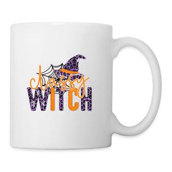 Stilvolle Hexe - Tasse - Weiß - Rechts