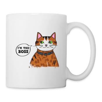 Je suis le patron - Funny Cat Design - Mug blanc - blanc - Droite